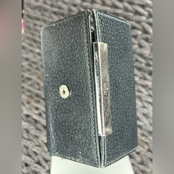 W010. ‼️💗RARE💗‼️ Mini Gucci Black Leather 6 key Ring Wallet/Card Holder EUC - Picture 9 of 10